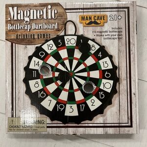 NIB NWT Playmaker Magnetic Bottle Cap Dart Board Game‎ Adult Drinking Game